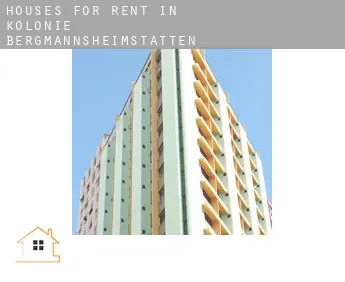 Houses for rent in  Kolonie Bergmannsheimstätten