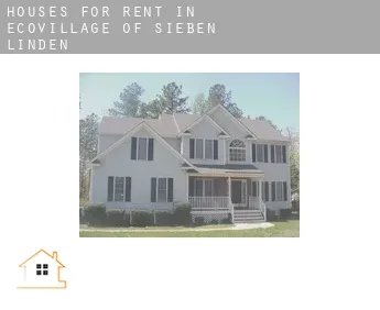 Houses for rent in  Ecovillage of Sieben Linden